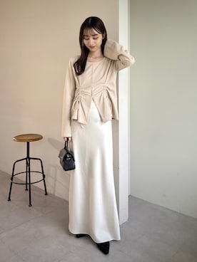 「アイテム（ローファー）」を使った、kon_lemageさん（レディース・158cm）の秋コーディネート