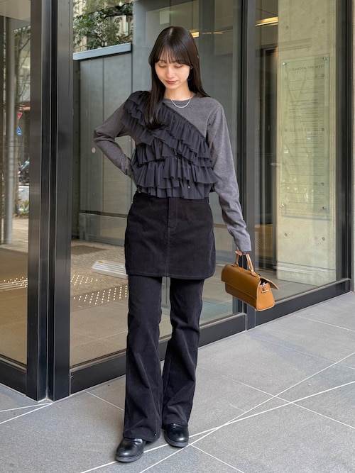 セール】【新色/レイヤード対応】コーデュロイ台形スカート（スカート