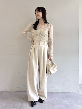 「CAPRICIEUX LE'MAGE（カプリシューレマージュ）のアイテム」を使った、kon_lemageさん（レディース・158cm）の春コーディネート