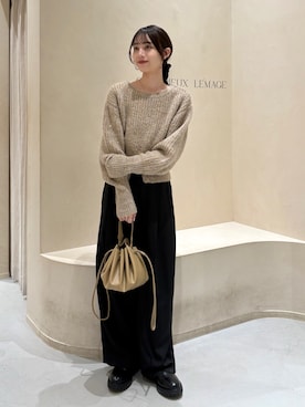 kon_lemageさん（骨格ウェーブ・レディース・158cm）の秋コーディネート