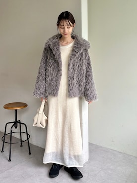 「アイテム（その他アウター）」を使った、kon_lemageさん（レディース・158cm）の秋コーディネート