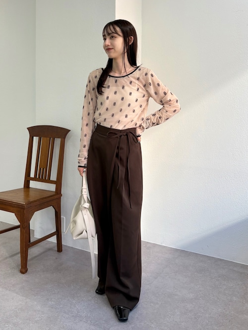 前後2WAY】2WAYモノグラムシアーTシャツ（Tシャツ/カットソー