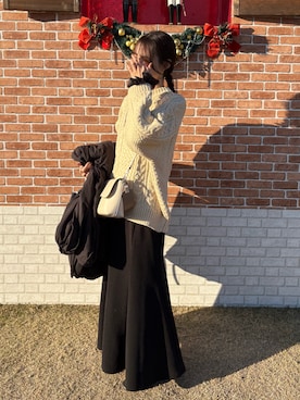 「アイテム（スカート）」を使った、kon_lemageさん（レディース・158cm）の冬コーディネート