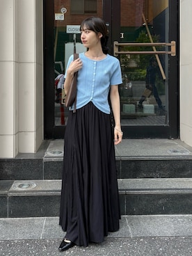「CAPRICIEUX LE'MAGE（カプリシューレマージュ）のアイテム（スカート）」を使った、kon_lemageさん（レディース・158cm）の夏コーディネート