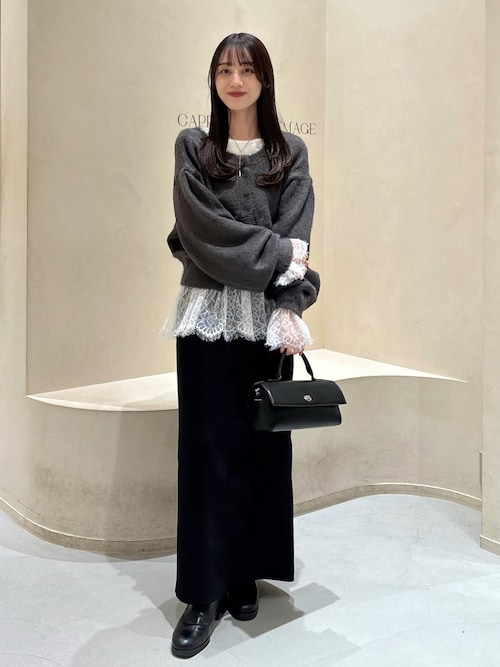 セール】【前後2WAY】モヘア起毛パフカーディガン（カーディガン