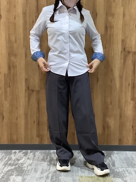 「TOKYO SHIRTS（トウキョウシャツ）のアイテム（ビジネスシャツ）」を使った、SHIRTS PLAZA 札幌マルヤマクラス店さん（レディース・150cm）の春コーディネート