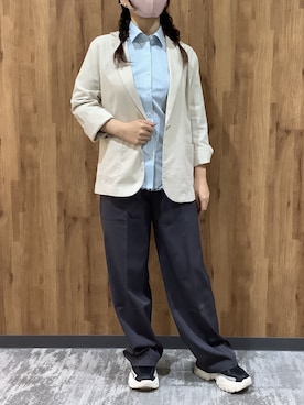 「TOKYO SHIRTS（トウキョウシャツ）のアイテム（ビジネスシャツ）」を使った、SHIRTS PLAZA 札幌マルヤマクラス店さん（レディース・150cm）の春コーディネート
