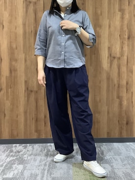 「TOKYO SHIRTS（トウキョウシャツ）のアイテム（シャツ/ブラウス）」を使った、SHIRTS PLAZA 札幌マルヤマクラス店さん（レディース・162cm）の春コーディネート