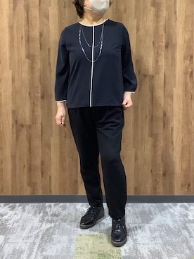 「TOKYO SHIRTS（トウキョウシャツ）のアイテム（シャツ/ブラウス）」を使った、SHIRTS PLAZA 札幌マルヤマクラス店さん（レディース・154cm）の春コーディネート