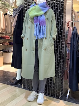 「BRICK HOUSE by TOKYO SHIRT（ブリックハウス）のアイテム（トレンチコート）」を使った、SHIRTS PLAZA 札幌マルヤマクラス店さん（レディース・162cm）の秋コーディネート