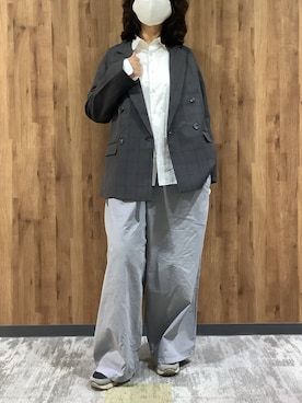 「BRICK HOUSE by TOKYO SHIRT（ブリックハウス）のアイテム（テーラードジャケット、グレー系）」を使った、SHIRTS PLAZA 札幌マルヤマクラス店さん（レディース・150cm）の秋コーディネート