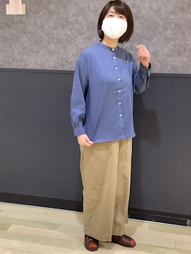 「デニムライク」｜SHIRTS PLAZA 札幌マルヤマクラス店さん（レディース・167cm）の秋コーディネート
