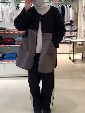 「ファッションを楽しもう」｜「アイテム（ノーカラージャケット）」を使った、SHIRTS PLAZA 札幌マルヤマクラス店さん（レディース・162cm）の冬コーディネート