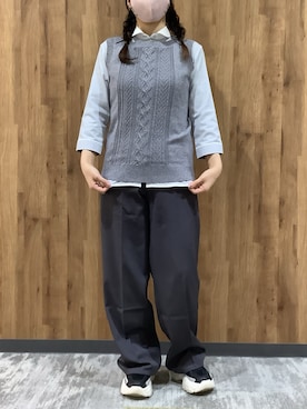 「TOKYO SHIRTS（トウキョウシャツ）のアイテム（ビジネスシャツ）」を使った、SHIRTS PLAZA 札幌マルヤマクラス店さん（レディース・150cm）の春コーディネート