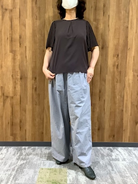 「TOKYO SHIRTS（トウキョウシャツ）のアイテム」を使った、SHIRTS PLAZA 札幌マルヤマクラス店さん（レディース・167cm）の春コーディネート