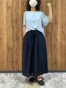 「BRICK HOUSE by TOKYO SHIRT（ブリックハウス）のアイテム」を使った、SHIRTS PLAZA 札幌マルヤマクラス店さん（レディース・167cm）の夏コーディネート