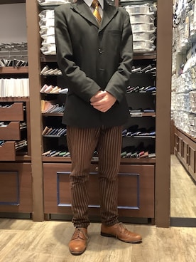「アイテム（フォーマルスーツ/小物）」を使った、BRICK HOUSE by Tokyo Shirts 和泉ららぽーと店さん（メンズ・167cm）の冬コーディネート