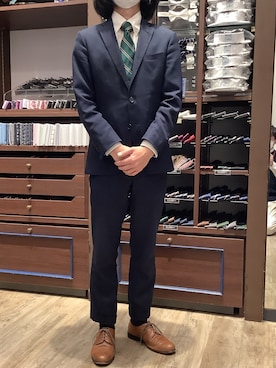 「アイテム（ビジネスシャツ）」を使った、BRICK HOUSE by Tokyo Shirts 和泉ららぽーと店さん（メンズ・167cm）の冬コーディネート