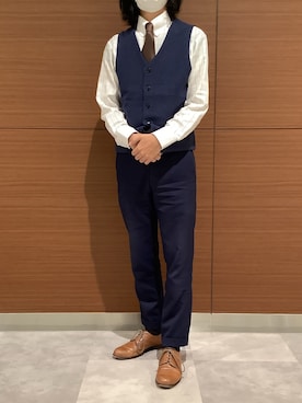 「アイテム（フォーマルスーツ/小物）」を使った、BRICK HOUSE by Tokyo Shirts 和泉ららぽーと店さん（メンズ・168cm）の秋コーディネート