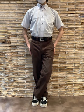 「アイテム（ビジネスシャツ）」を使った、BRICK HOUSE by Tokyo Shirts 福津イオンモール店さん（メンズ・162cm）の夏コーディネート