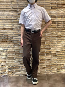 「アイテム（ビジネスシャツ）」を使った、BRICK HOUSE by Tokyo Shirts 福津イオンモール店さん（メンズ・162cm）の夏コーディネート