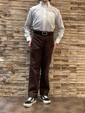 「アイテム（ビジネスシャツ）」を使った、BRICK HOUSE by Tokyo Shirts 福津イオンモール店さん（メンズ・162cm）の春コーディネート