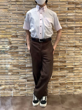 「アイテム（ビジネスシャツ）」を使った、BRICK HOUSE by Tokyo Shirts 福津イオンモール店さん（メンズ・162cm）の夏コーディネート