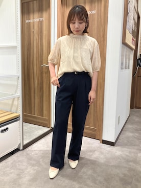 「シア―ブラウス」｜BRICK HOUSE by Tokyo Shirts 錦糸町アルカキット店さん（レディース・157cm）の夏コーディネート