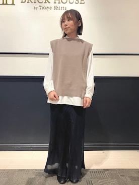 「ブリックハウス」｜BRICK HOUSE by Tokyo Shirts 錦糸町アルカキット店さん（レディース・157cm）の冬コーディネート