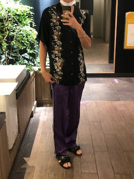 「MSG（エムエスジー）のアイテム（パンツ）」を使った、shintarosuさん（メンズ・180cm）の夏コーディネート