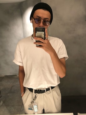 「BlackEyePatch（ブラックアイパッチ）のアイテム（アクセサリー）」を使った、shintarosuさん（メンズ・180cm）の夏コーディネート