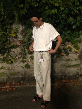 「サングラススタイル」｜「アイテム（サンダル）」を使った、shintarosuさん（メンズ・180cm）の夏コーディネート