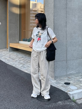 「アイテム（バックパック/リュック）」を使った、LEIさん（レディース・156cm）の夏コーディネート