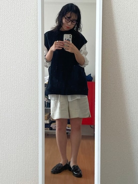 「Ray BEAMS（レイビームス）のアイテム（ローファー）」を使った、LEIさん（レディース・156cm）の秋コーディネート