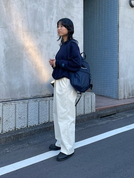 「アイテム（スウェット）」を使った、LEIさん（レディース・156cm・20代）の秋コーディネート