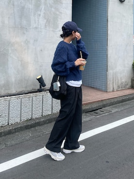 「アイテム（バックパック/リュック）」を使った、LEIさん（レディース・156cm）の秋コーディネート