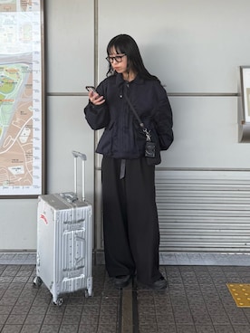 「アイテム（ブルゾン）」を使った、LEIさん（レディース・156cm）の秋コーディネート