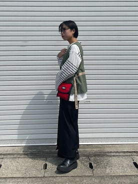 「ごきげんウィーク」｜「アイテム（ブーツ）」を使った、LEIさん（レディース・156cm）の春コーディネート