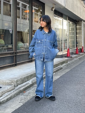 「COLONY 2139（コロニートゥーワンスリーナイン）のアイテム（デニムジャケット）」を使った、LEIさん（レディース・156cm）の秋コーディネート