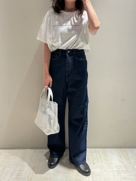 「COLONY 2139（コロニートゥーワンスリーナイン）のアイテム（レインシューズ）」を使った、LEIさん（レディース・156cm）の夏コーディネート