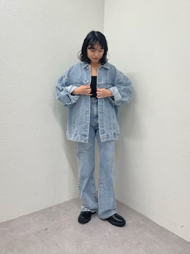 「COLONY 2139（コロニートゥーワンスリーナイン）のアイテム（デニムジャケット）」を使った、LEIさん（レディース・156cm）の冬コーディネート