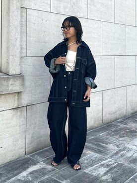 「COLONY 2139（コロニートゥーワンスリーナイン）のアイテム（デニムジャケット）」を使った、LEIさん（レディース・156cm）の夏コーディネート