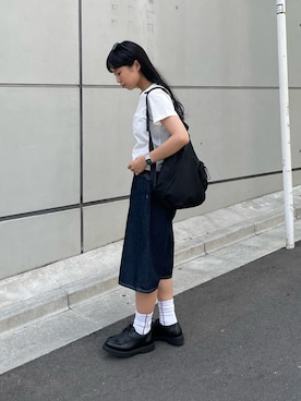「アイテム（ボディバッグ/ウエストポーチ）」を使った、LEIさん（レディース・156cm）の夏コーディネート