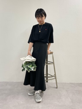 「ごきげんウィーク」｜「アイテム（スリッポン）」を使った、LEIさん（レディース・156cm）の春コーディネート