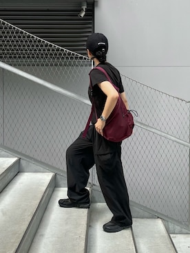 「アイテム（キャップ）」を使った、LEIさん（レディース・156cm）の夏コーディネート