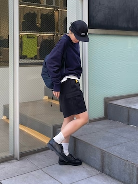 「アイテム（スウェット）」を使った、LEIさん（レディース・156cm・20代）の春コーディネート