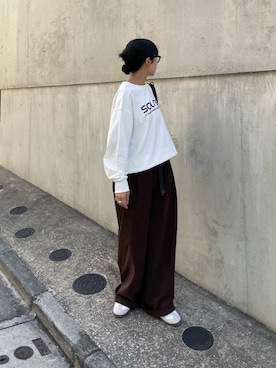 「アイテム（ボディバッグ/ウエストポーチ）」を使った、LEIさん（レディース・156cm）の秋コーディネート