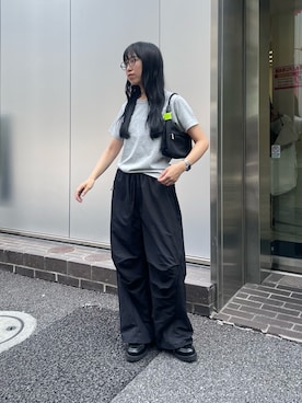 「ナイロンパンツ」｜LEIさん（レディース・156cm・20代）の夏コーディネート
