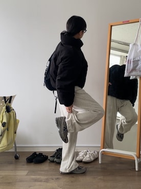 「アイテム（スウェットパンツ）」を使った、LEIさん（レディース・156cm・20代）の秋コーディネート