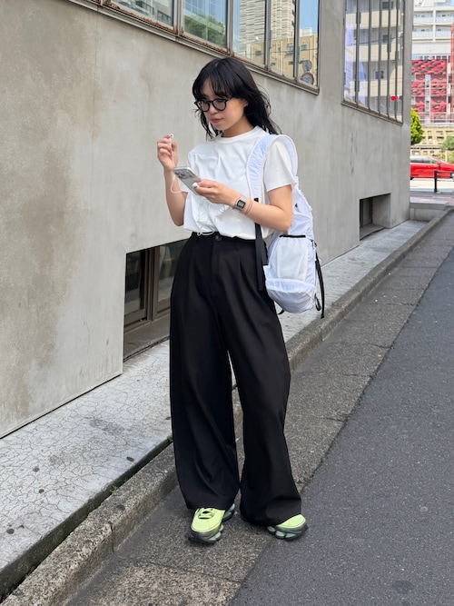 ワンタックワイドスラックス